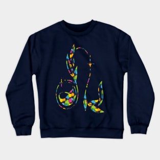 colorful floral Leo zodiac sign Crewneck Sweatshirt